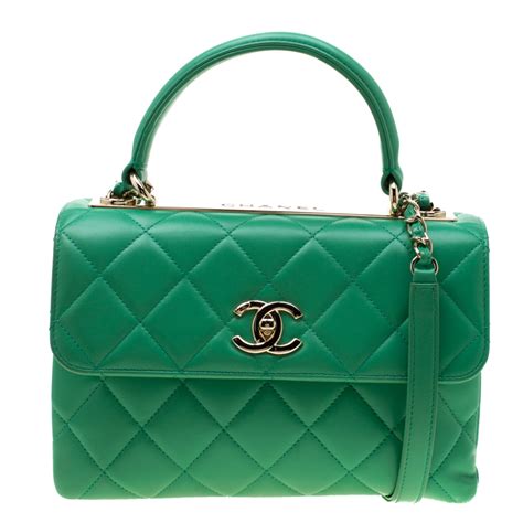 green Chanel purses for women